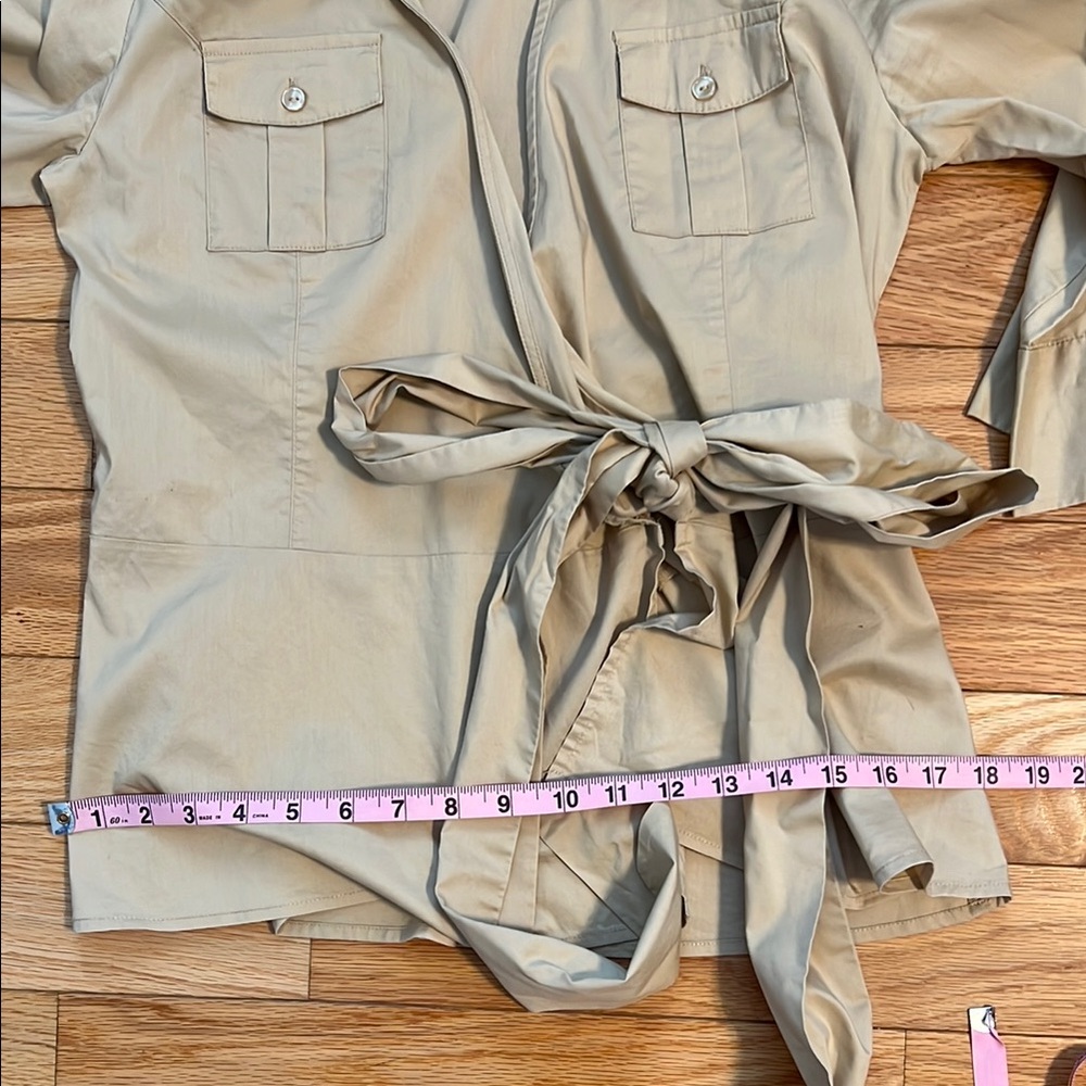Boston Proper Tan Utility Blouse - Picture 9 of 10